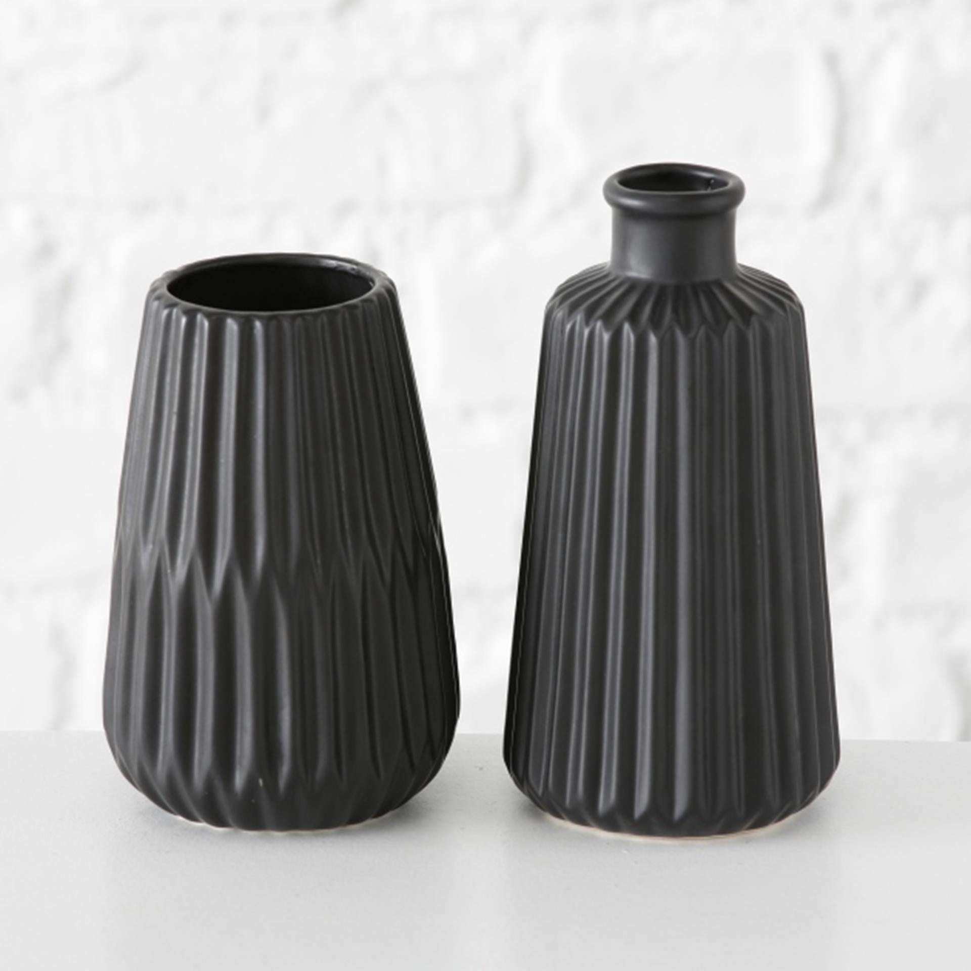 Boltze home vase esko h17cm black