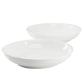 Minimal White Ceramic Serving Bowls - Set of 2-0