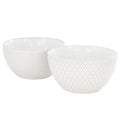 Ribbed Stoneware Breakfast Bowls - Set of 2-0