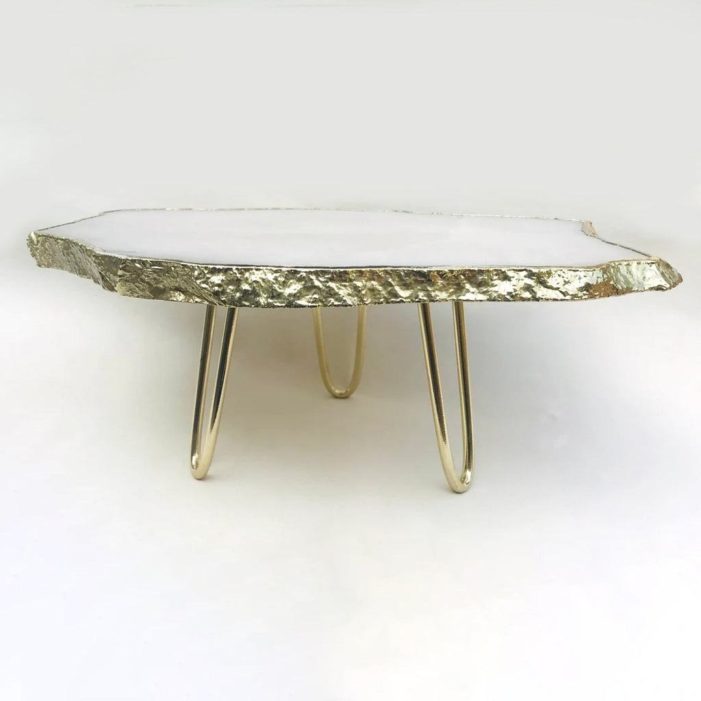 White Agate Cake Stand/Centrepiece/Display Stand/Tray-1