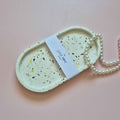 Oval natural terrazzo trinket tray-0