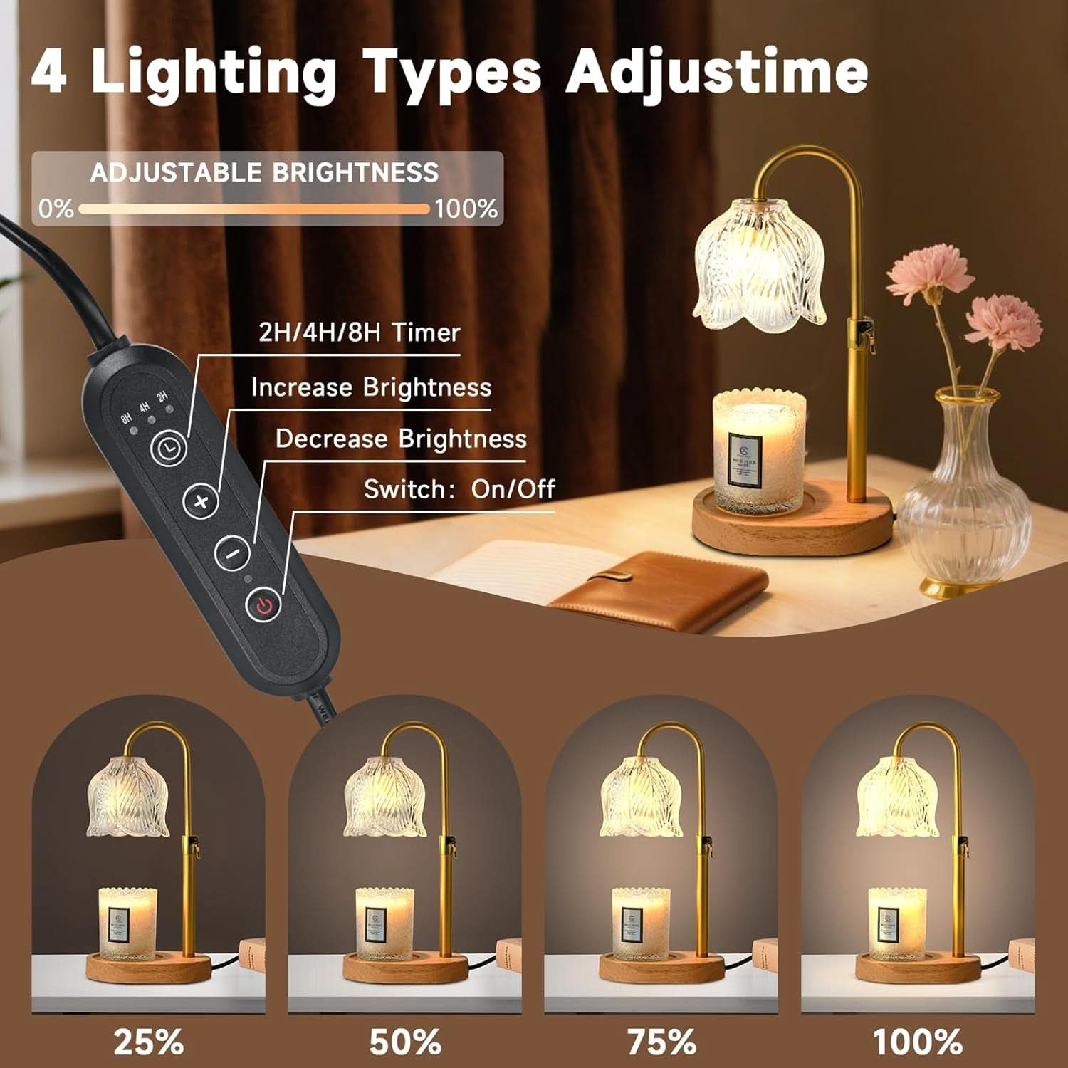Flameless Candle Warmer Lamp with Timer-1