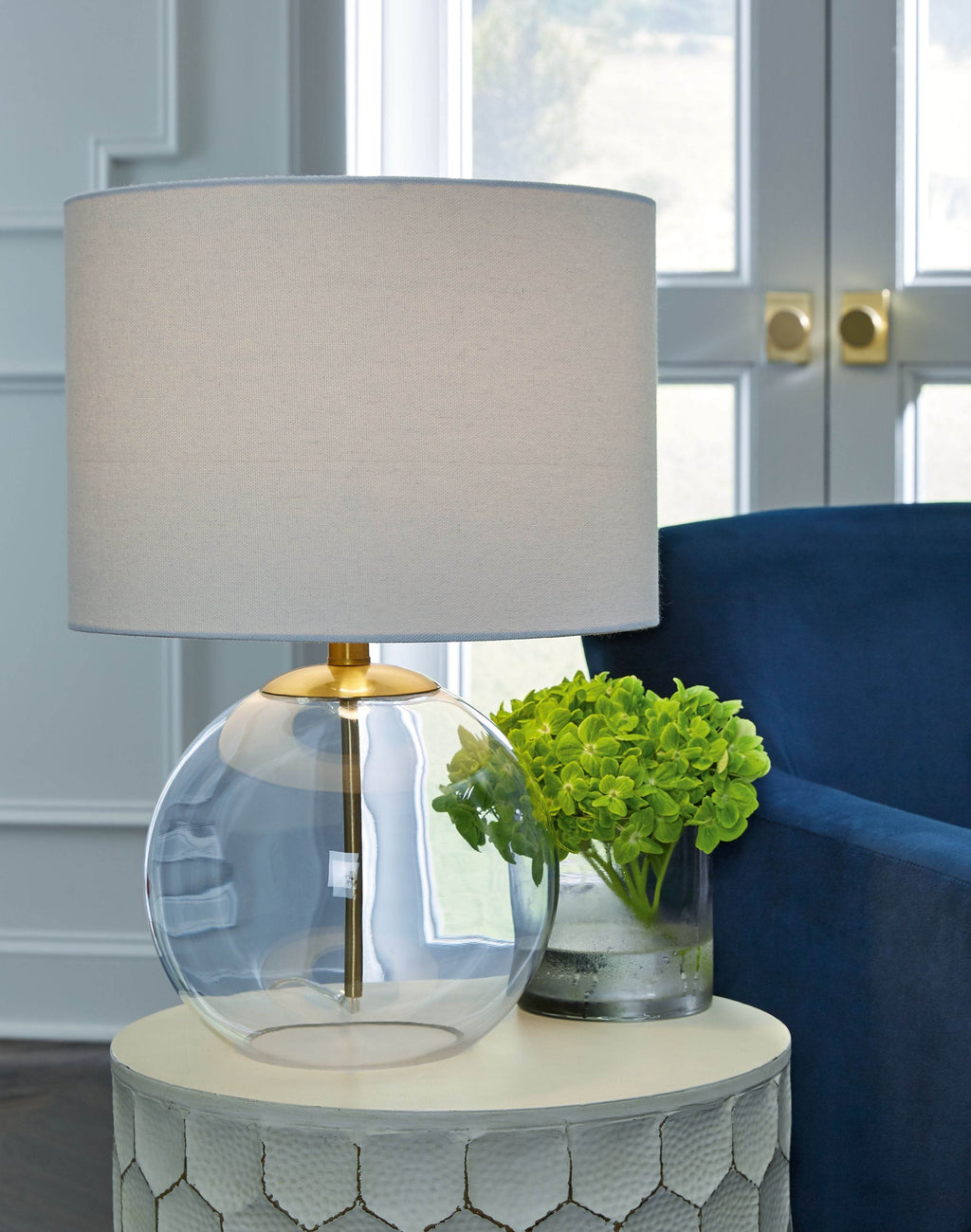 Samder Glass Bedside Lamp - White-1
