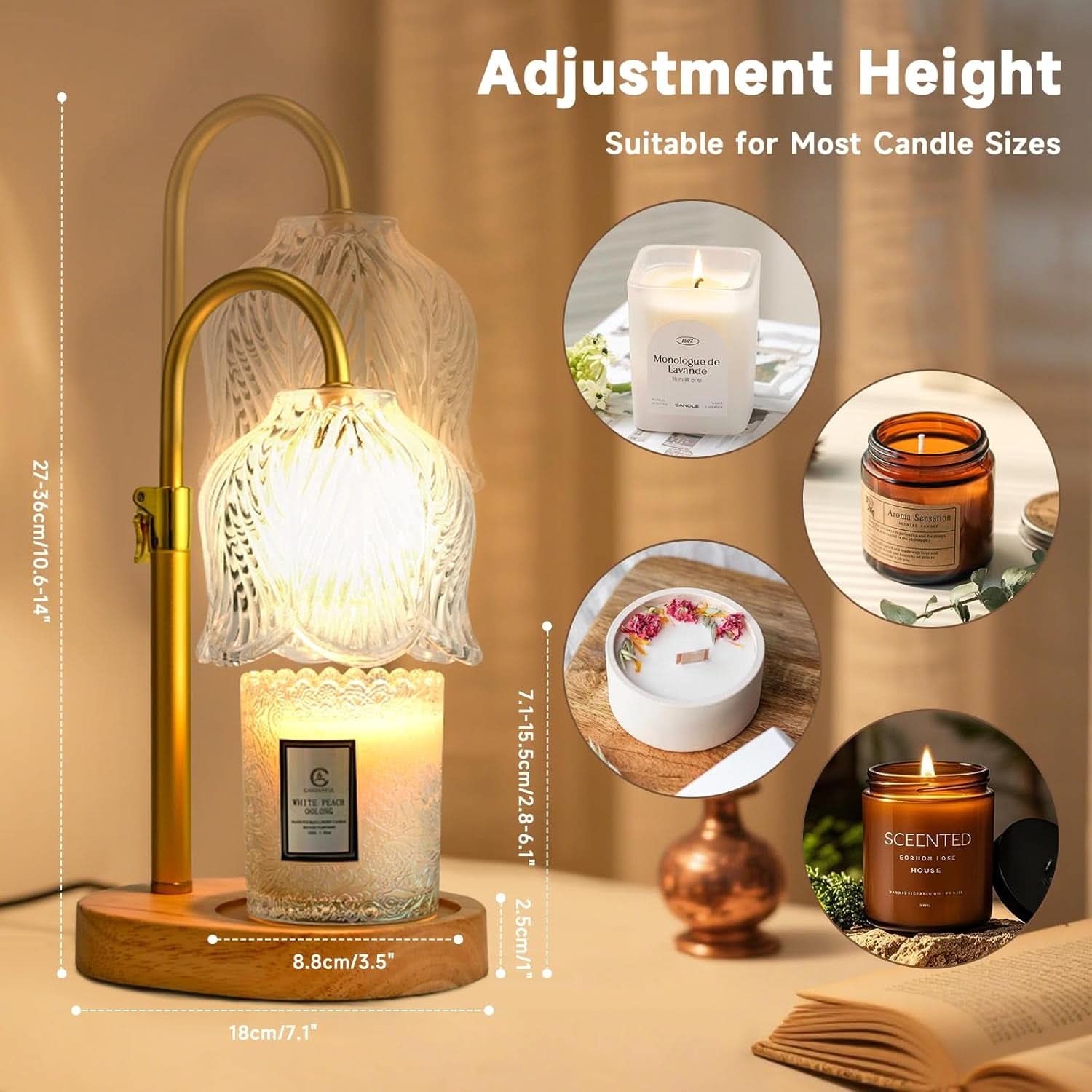 Flameless Candle Warmer Lamp with Timer-3