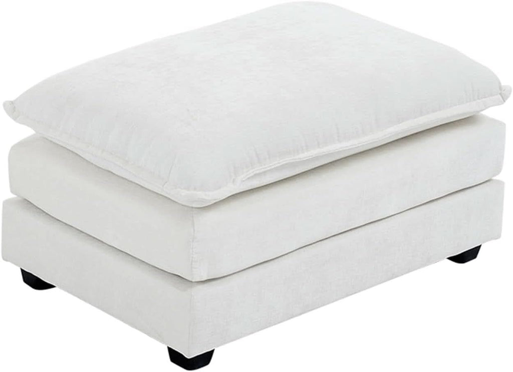 36.6 Inch Cream Ottoman Living Room Furniture Luxurious-2