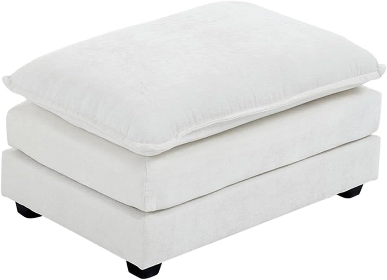 36.6 Inch Cream Ottoman Living Room Furniture Luxurious-2