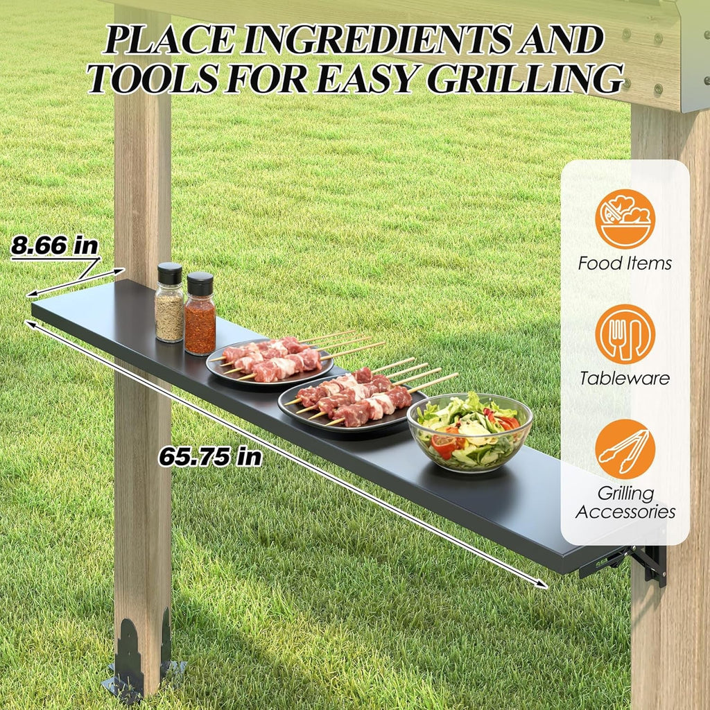 Outdoor Grill Gazebo Featuring Hardtop 7.7x5.7 Feet