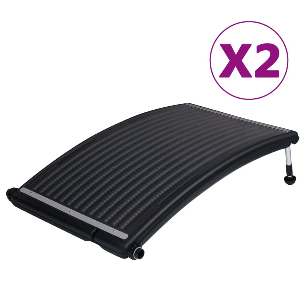 NNEVL Curved Pool Solar Heating Panels 2 pcs 110x65 cm
