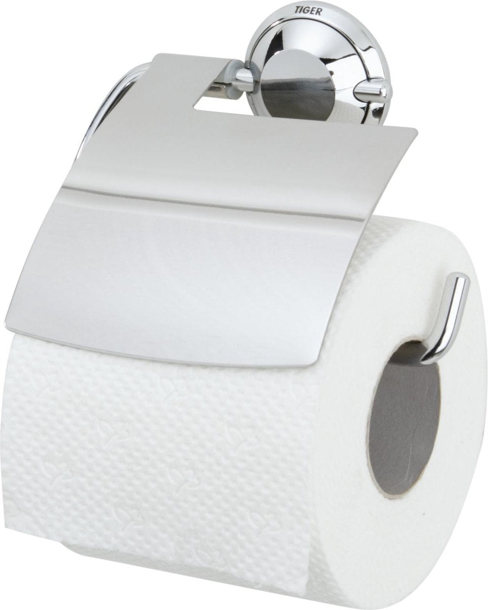 Tiger torino - toilet roll holder with flap - chrome