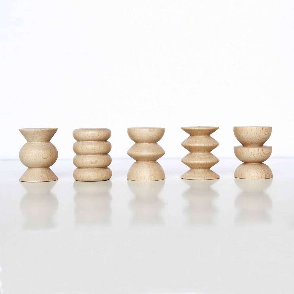 Totem Wooden Picture / Postcard Stand -  Set of 5 Short-1