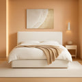 Queen Size Luxurious Upholstered Platform Bed Frame