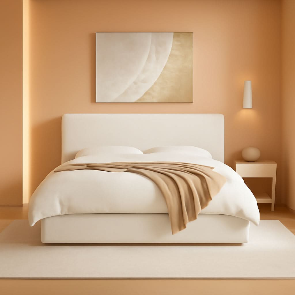 Queen Size Luxurious Upholstered Platform Bed Frame