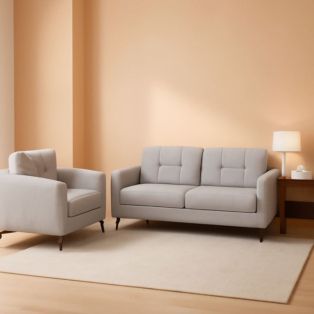 Callie Light Gray Velvet Sofa Loveseat Set 79 Inch Living Room Furniture-0
