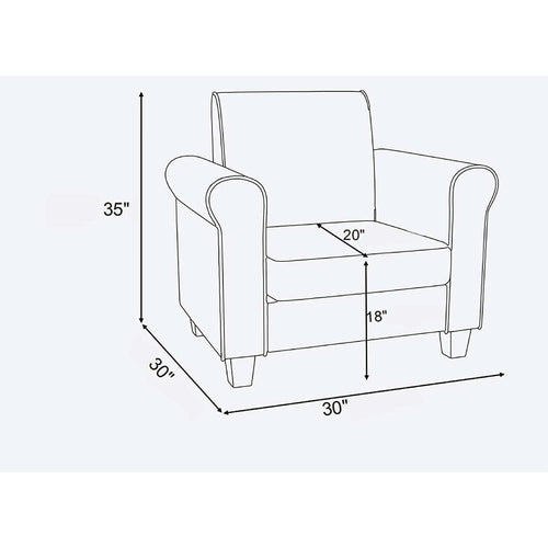 Black Accent Chair Modern Design For Living Room Furniture-1
