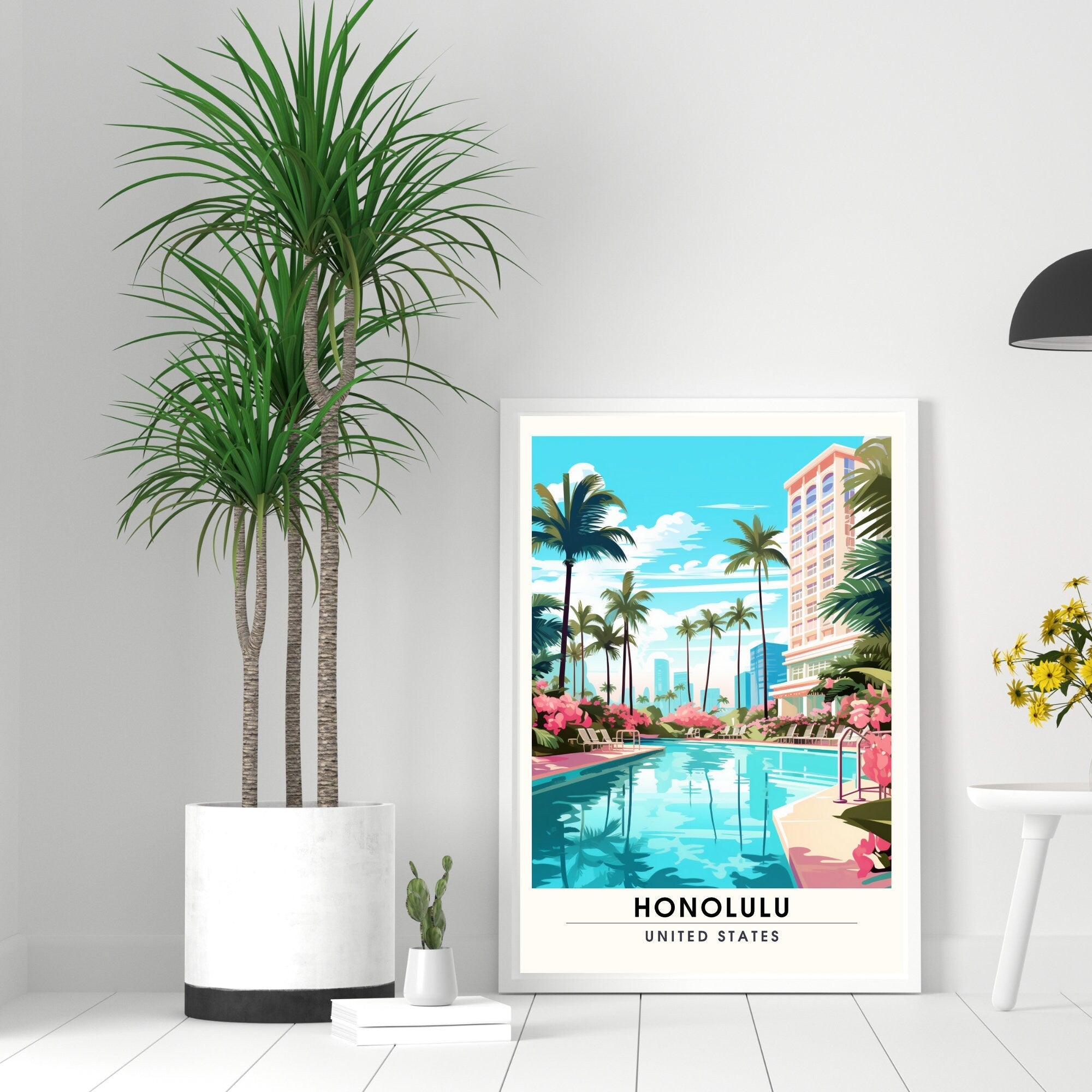 Impression Honolulu | Impression de voyage Honolulu | Poster Hawaï-2