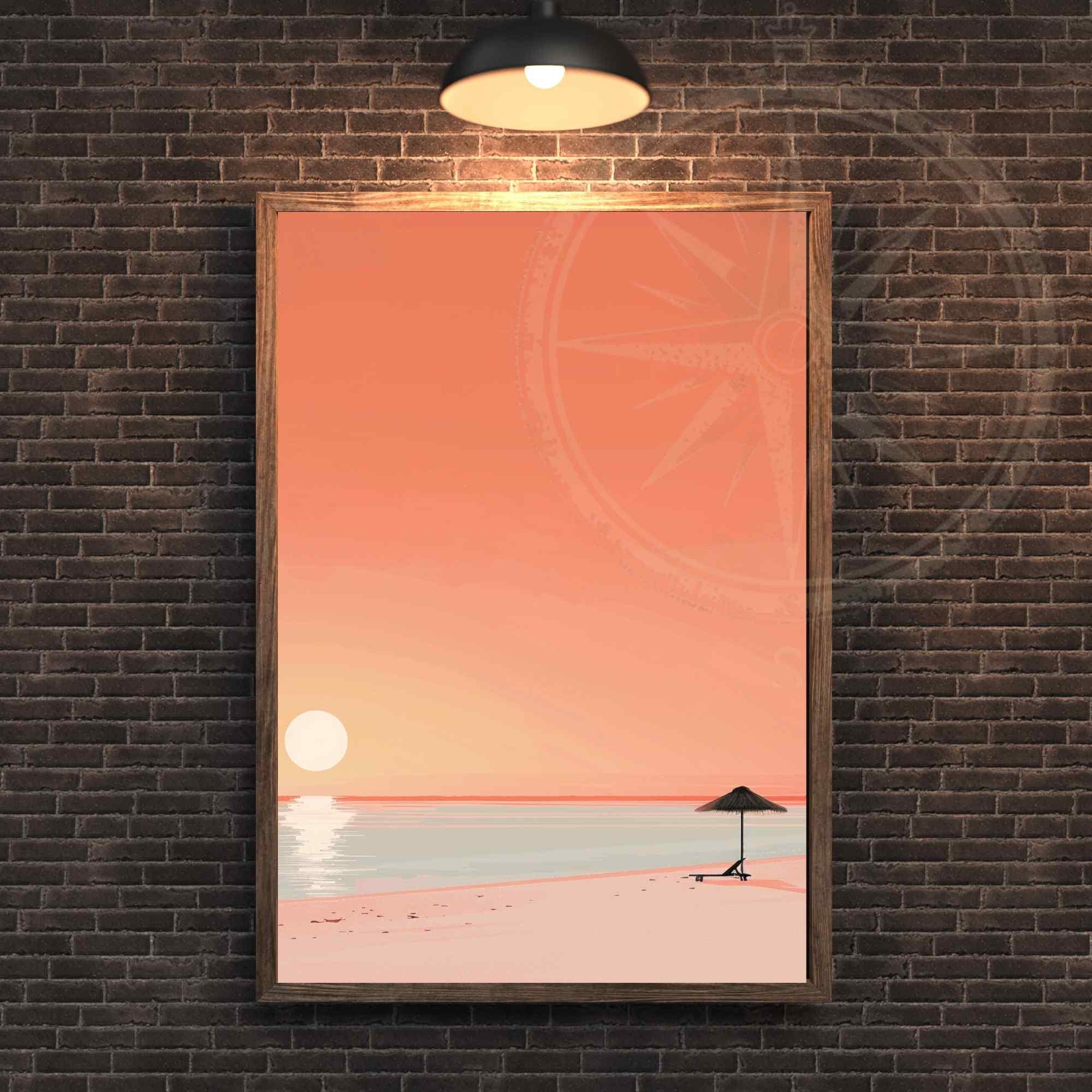 Affiche plage  - Affiche Minimaliste plage - Affiche coucher de soleil-2