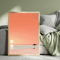 Affiche plage  - Affiche Minimaliste plage - Affiche coucher de soleil-0