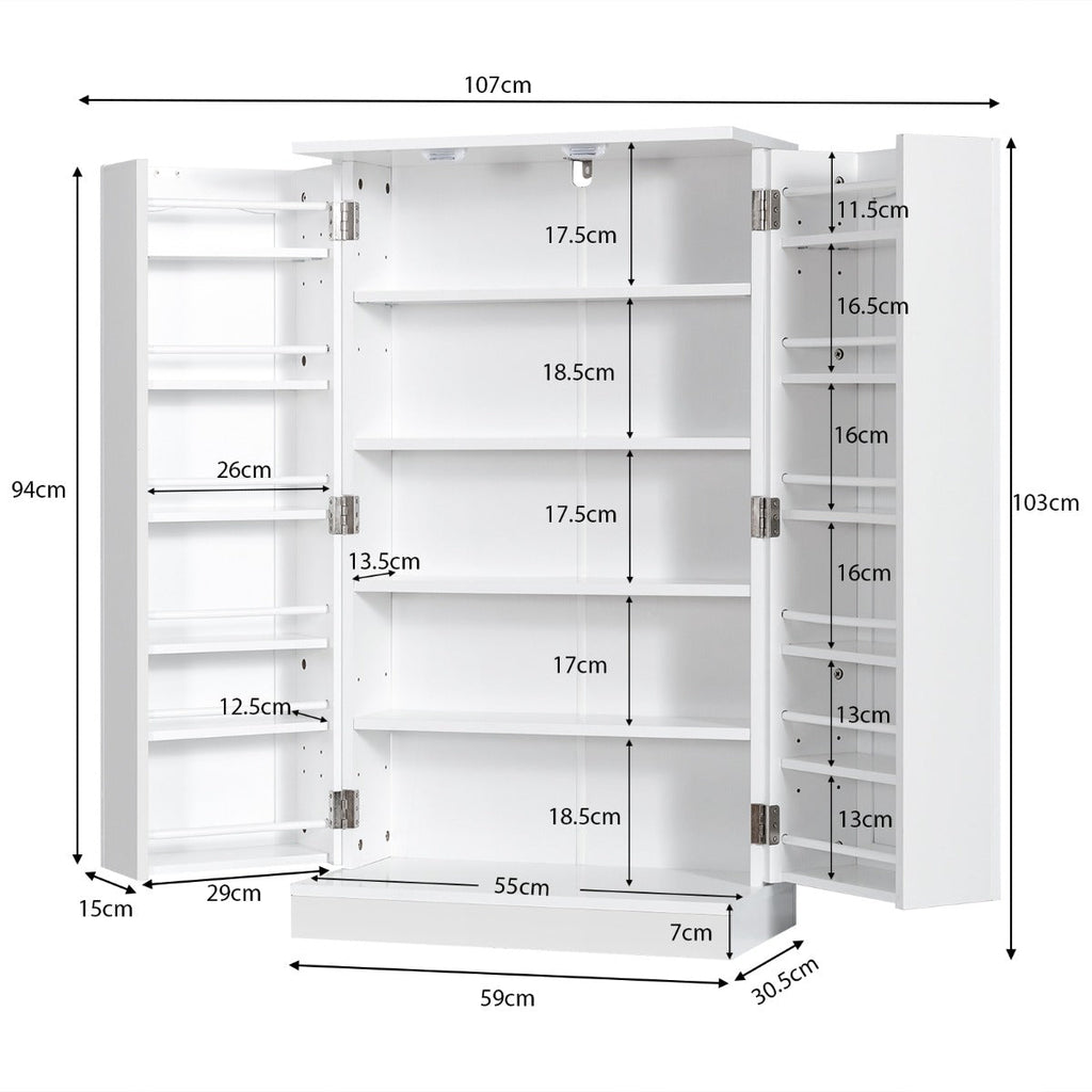 NNECW 17-Tier Buffet Cupboard for Dining Room, Living Room & Entryway-2