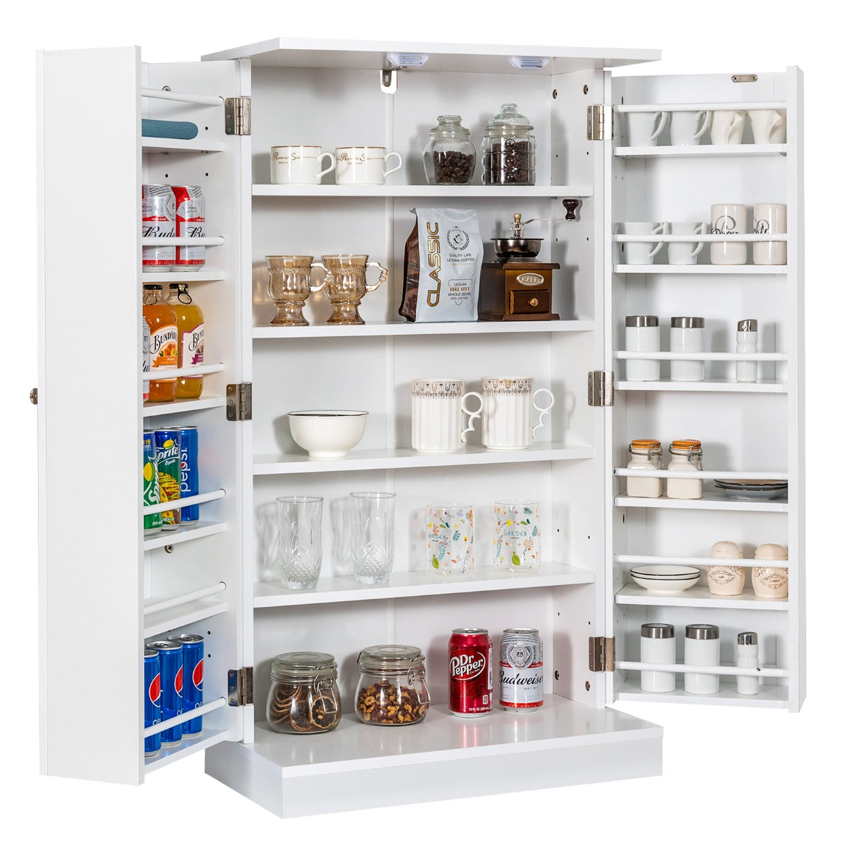 NNECW 17-Tier Buffet Cupboard for Dining Room, Living Room & Entryway-4