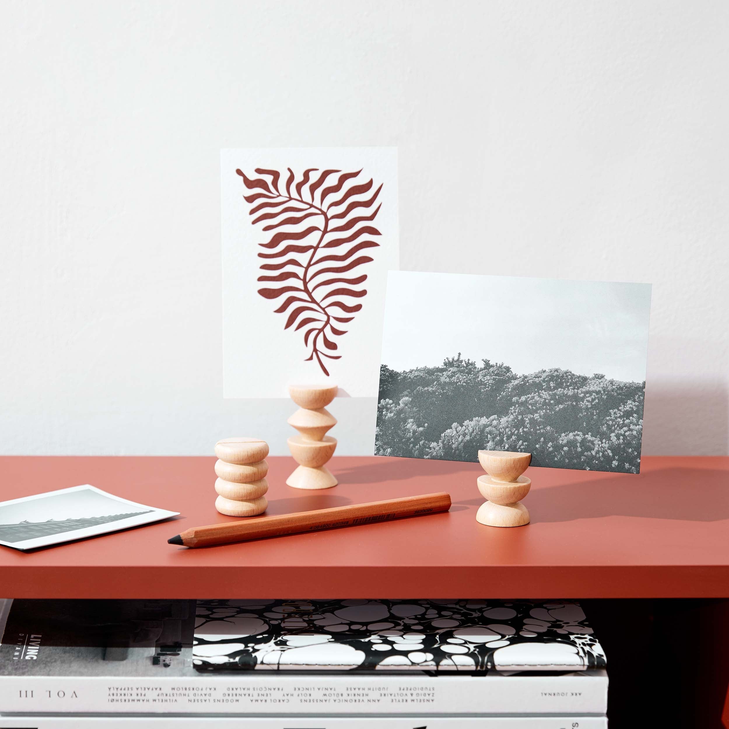 Totem Wooden Picture / Postcard Stand -  Set of 5 Short-3