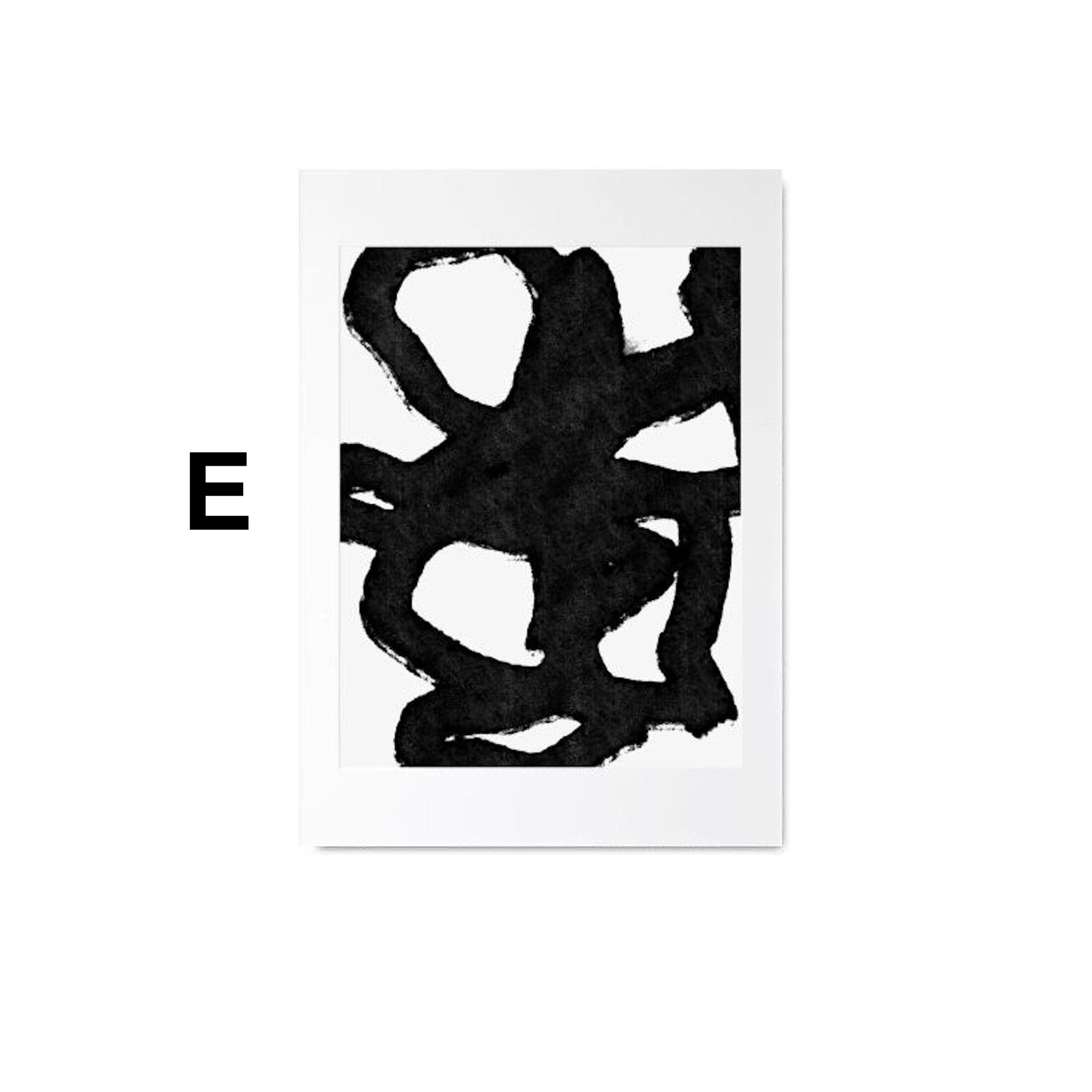 Poster Gesichter Linien und abstrakte Formen als Deko Print ohne Rahmen-6