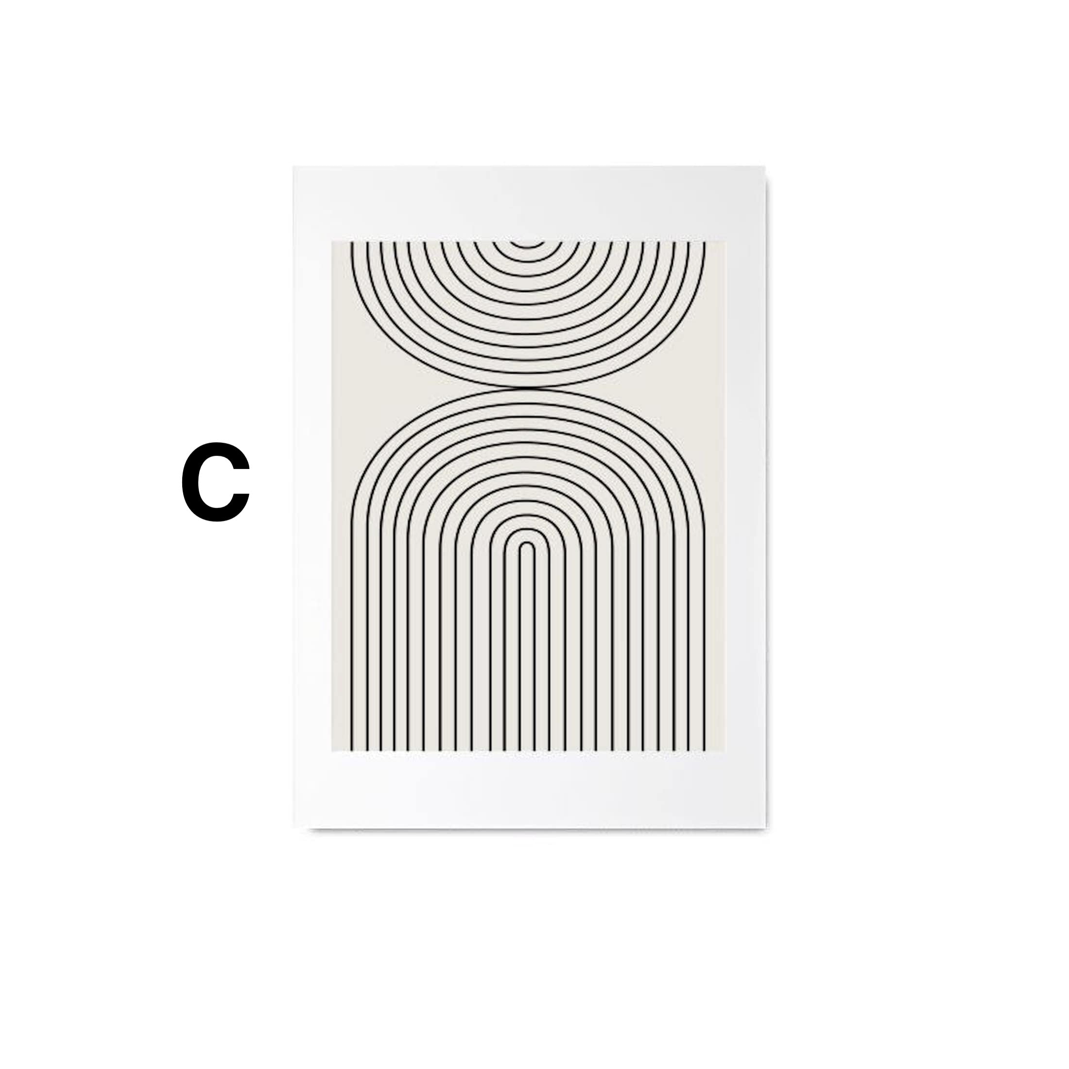 Poster Gesichter Linien und abstrakte Formen als Deko Print ohne Rahmen-4