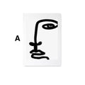 Poster Gesichter Linien und abstrakte Formen als Deko Print ohne Rahmen-2