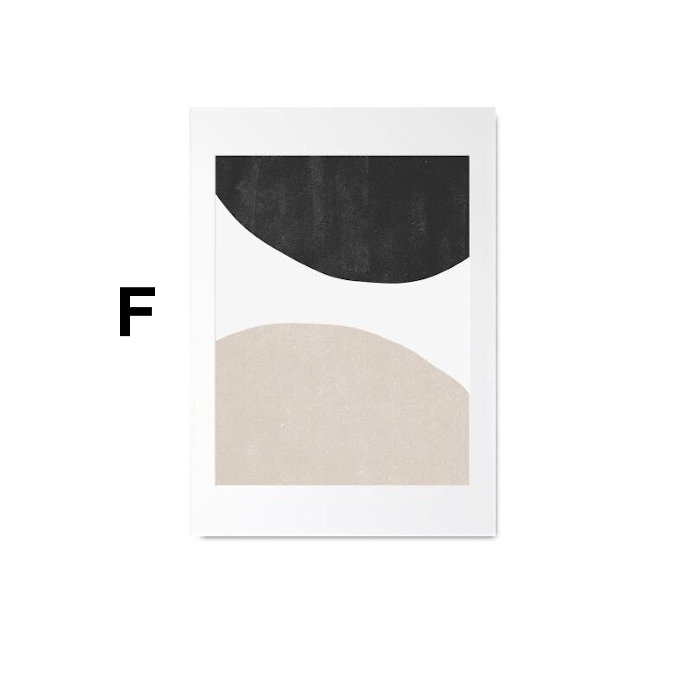 Poster Gesichter Linien und abstrakte Formen als Deko Print ohne Rahmen-7