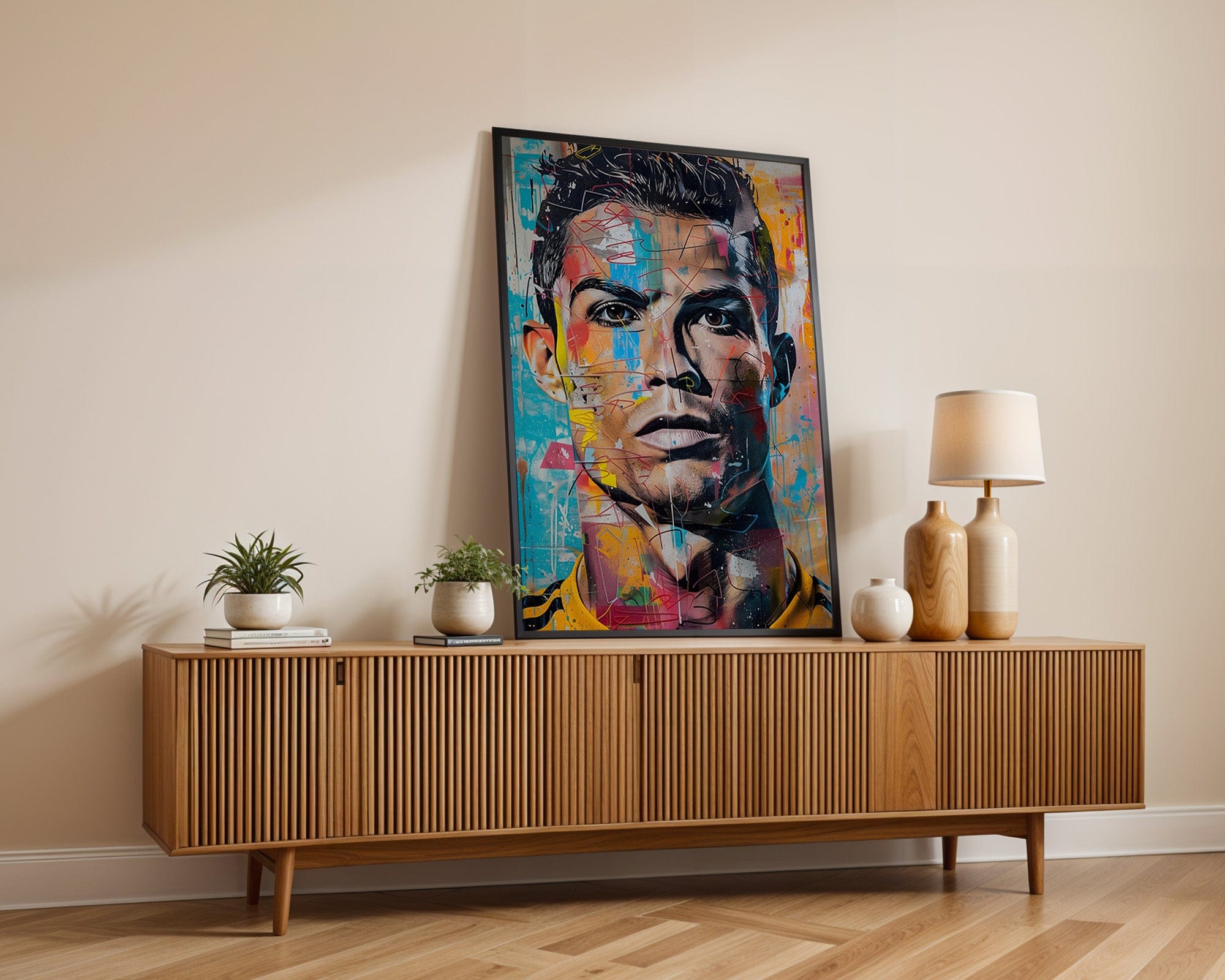 Street Art Fußball Legende Ronaldo · Pop Art Wandbild · Modernes Graffiti Poster ohne Rahmen-4