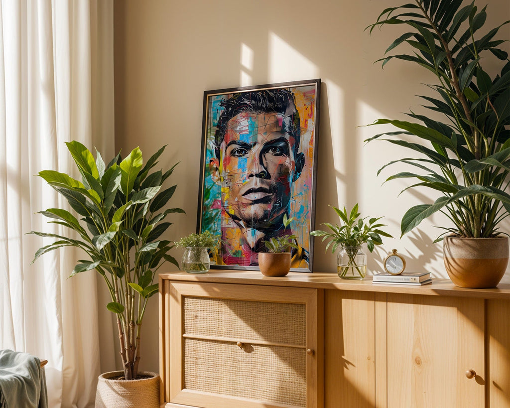 Street Art Fußball Legende Ronaldo · Pop Art Wandbild · Modernes Graffiti Poster ohne Rahmen-2