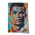 Street Art Fußball Legende Ronaldo · Pop Art Wandbild · Modernes Graffiti Poster ohne Rahmen-0